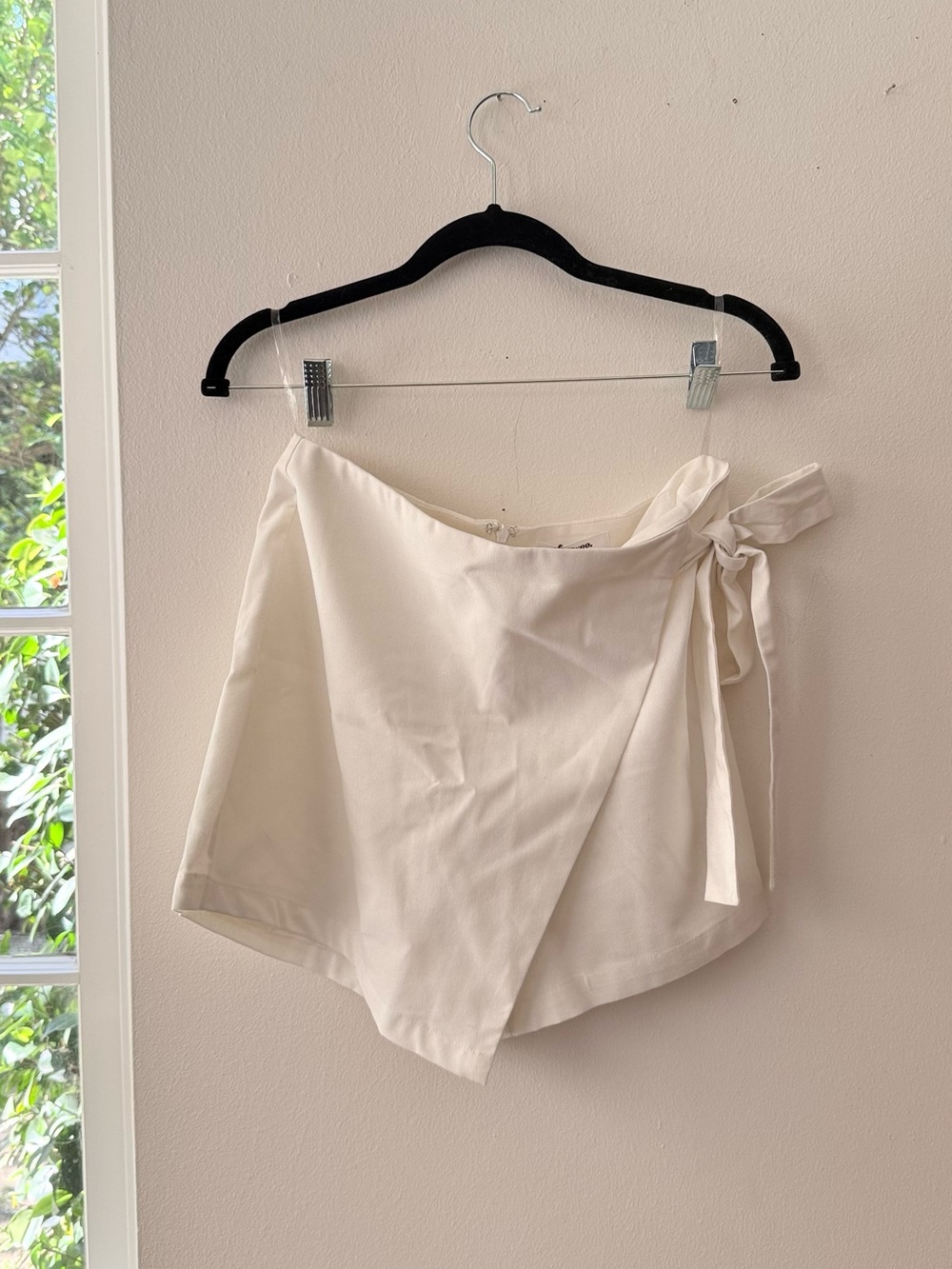 Showpo Cream Wrap Skort with Side Tie